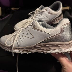 New Balance White gray pink  golf Shoes